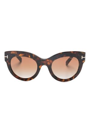 TOM FORD Eyewear lunettes de soleil Lucilla à monture papillon - Marron