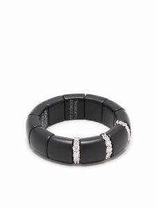 Roberto Demeglio bague Domino en or blanc 18ct ornée de diamants - Noir