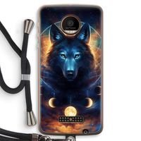 Wolf Dreamcatcher: Motorola Moto Z Force Transparant Hoesje met koord