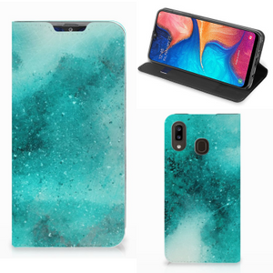 Bookcase Samsung Galaxy A30 Painting Blue