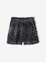 Kerst short voor meisjes met pailletten zilver