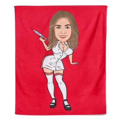 Cartoon Fleecedeken Sexy Nurse - Pillow Buddies
