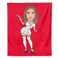 Cartoon Fleecedeken Sexy Nurse - Pillow Buddies