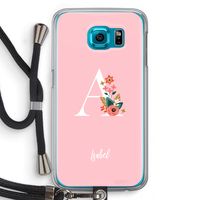 Pink Bouquet: Samsung Galaxy S6 Transparant Hoesje met koord