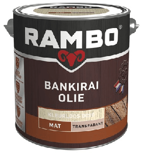 rambo bankirai olie transparant kleurloos 2.5 ltr