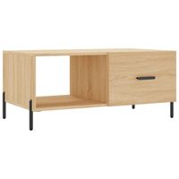 vidaXL Salontafel 90x50x40 cm bewerkt hout sonoma eikenkleurig - thumbnail