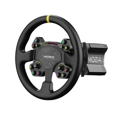 Moza Racing R9 Direct Drive Wheel Base - V3 + RS V2 Steering Wheel Leather - Bundle
