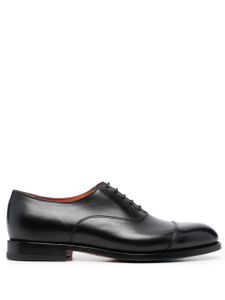 Santoni chaussures oxford en cuir à fini poli - Noir