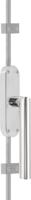 Formani Basics KO-LB2 krukespagnolet complete set linksdraaiend - gepolijst RVS
