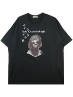 Yohji Yamamoto t-shirt en coton à imprimé graphique - Noir