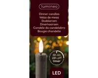 Lumineo LED dinerkaars 2x24cm grijs/warm wit 2st Lumineo LED dinerkaars 2x24cm grijs/warm wit 2st