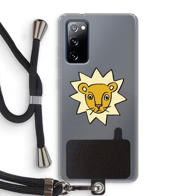 Kleine leeuw: Samsung Galaxy S20 FE / S20 FE 5G Transparant Hoesje met koord