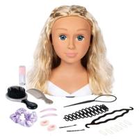 Smoby - Blond stylinghoofd - Gemakkelijk te stylen - 19 realistische accessoires - Warmtegevoelige lippen - Opbergluik