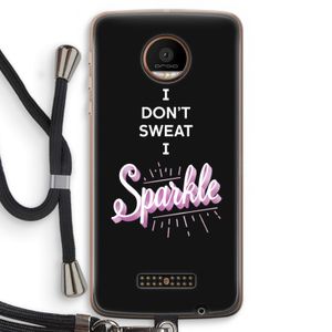 Sparkle quote: Motorola Moto Z Force Transparant Hoesje met koord