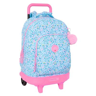 Schoolrugzak met Wielen Vicky Martín Berrocal Paraíso Blauw Roze 33 x 45 x 22 cm