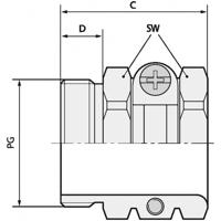 LAPP 52000920 Wartel Met trekontlasting PG48 Messing Messing 5 stuk(s) - thumbnail