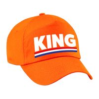 King pet / cap oranje - Koningsdag/ EK/ WK - Holland supporter petje / baseball cap - Verkleedhoofddeksels