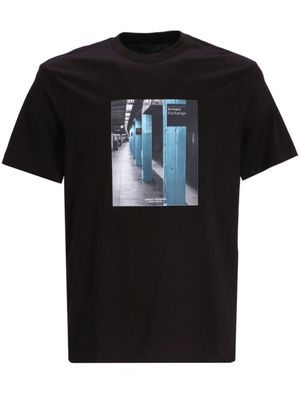 Armani Exchange T-shirt met print - Zwart