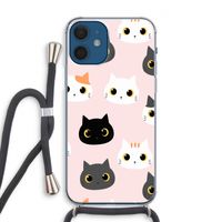 Katten: iPhone 12 Transparant Hoesje met koord