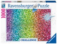 Puzzel Ravensburger Glitter challenge 1000 stukjes - thumbnail