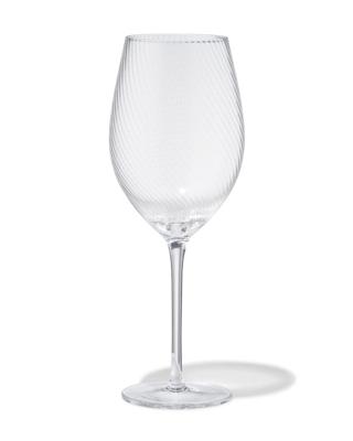051 Rode Wijnglas 610ml Bergen Glas Twist Reliëf (transparant)