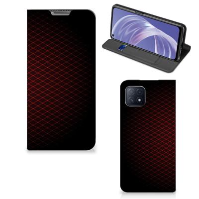 OPPO A73 5G | Hoesje met Magneet | Geruit Rood