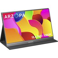 Arzopa LCD-monitor Energielabel: A (A - G) 39.6 cm (15.6 inch) 1920 x 1080 Pixel 16:9 25 ms HDMI, USB-C IPS LCD