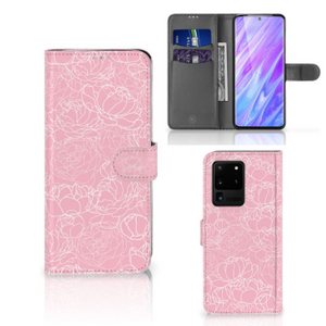 Samsung Galaxy S20 Ultra Hoesje White Flowers