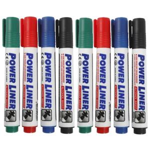 Whiteboard markers/stiften Power Liners - 8x kleuren - punt van 4 mm