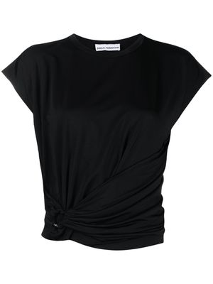 Rabanne t-shirt à effet drapé - Noir