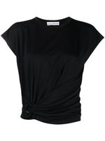 Rabanne t-shirt à effet drapé - Noir