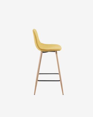 Kave Home Nolite barkruk Gecapitonneerde zitting Gecapitonneerde rugleuning 4 poot/poten Kave Home Nolite barkruk Gecapitonneerde zitting Gecapitonneerde rugleuning 4 poot/poten