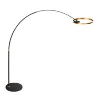 Steinhauer Design booglampRinglux zwart met goud - 4130GO Steinhauer Design booglampRinglux zwart met goud - 4130GO