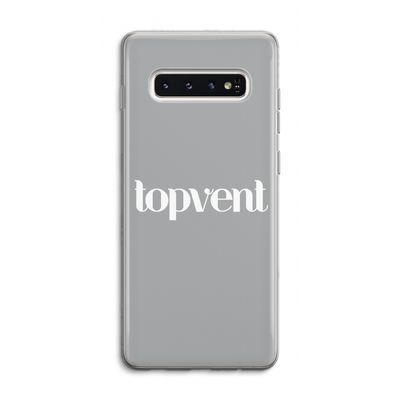 Topvent Grijs Wit: Samsung Galaxy S10 4G Transparant Hoesje