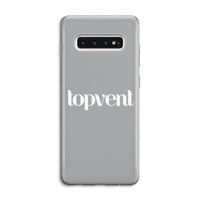Topvent Grijs Wit: Samsung Galaxy S10 4G Transparant Hoesje