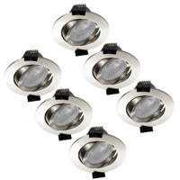 6 PACK - LED's Light PRO downlight inbouwspot Ø 68mm - Kantelbaar - Spatwaterdicht - Dim to Warm - RVS 6 PACK - LED's Light PRO downlight inbouwspot Ø 68mm - Kantelbaar - Spatwaterdicht - Dim to Warm - RVS