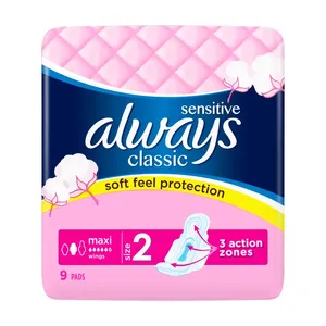 Always Classic Sensitive Maandverband Met Vleugels - 9 Stuks