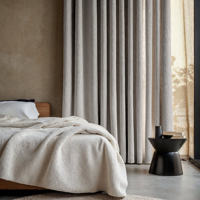Gordijnen Bouclé - Haken of Ringen maat: 250 x 150 cm - materiaal: Bouclé - Dekbed-Discounter.nl