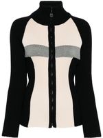 CHANEL Pre-Owned cardigan zippé à patch CC (2003) - Noir