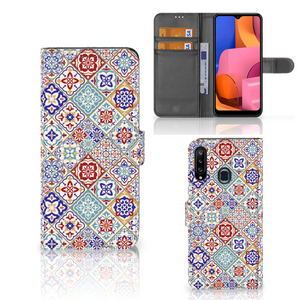 Samsung Galaxy A20s Bookcase Tiles Color