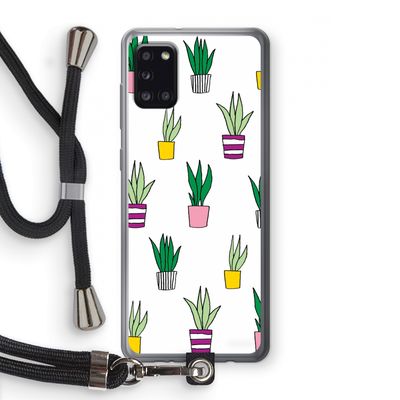 Sanseveria: Samsung Galaxy A31 Transparant Hoesje met koord