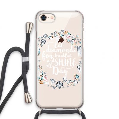 Diamonds: iPhone 8 Transparant Hoesje met koord