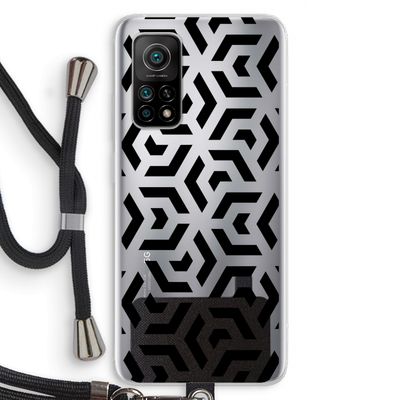 Crazy pattern: Xiaomi Mi 10T 5G Transparant Hoesje met koord
