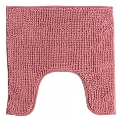 WC/Toilet Badkamerkleedje/badmat - voor op de vloer - oud roze - 49 x 49 cm
