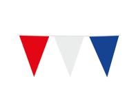 Reuzevlaggenlijn Rood-wit-blauw 10m Kunststof 30x45cm - thumbnail