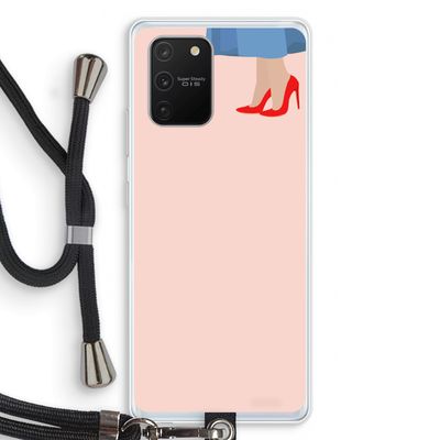 High heels: Samsung Galaxy S10 Lite Transparant Hoesje met koord