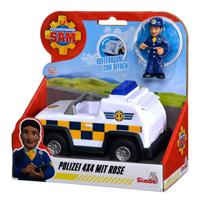 Simba Brandweerman sam politie 4x4 jeep met speelfiguur