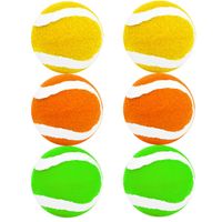 Set van 6x stuks gekleurde premium tennisballen 6,5 cm