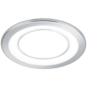 LED Spot - Inbouwspot - Trion Cynomi - 10W - Warm Wit 3000K - Rond - Mat Chroom - Kunststof - Ø140mm