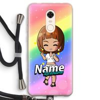 Chibi Maker vrouw: Xiaomi Redmi 5 Transparant Hoesje met koord